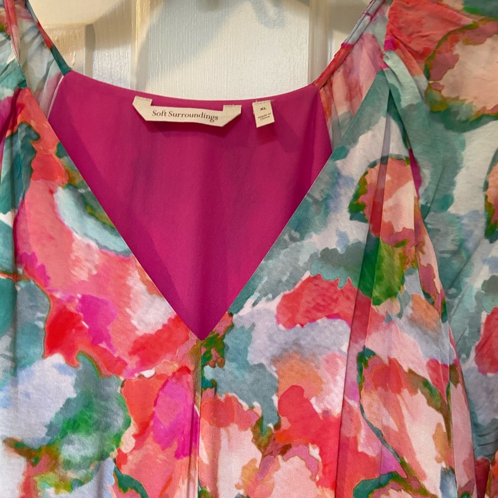 Soft Surroundings Floral Long Sleeve Maxi Dress - Picture 5 of 9